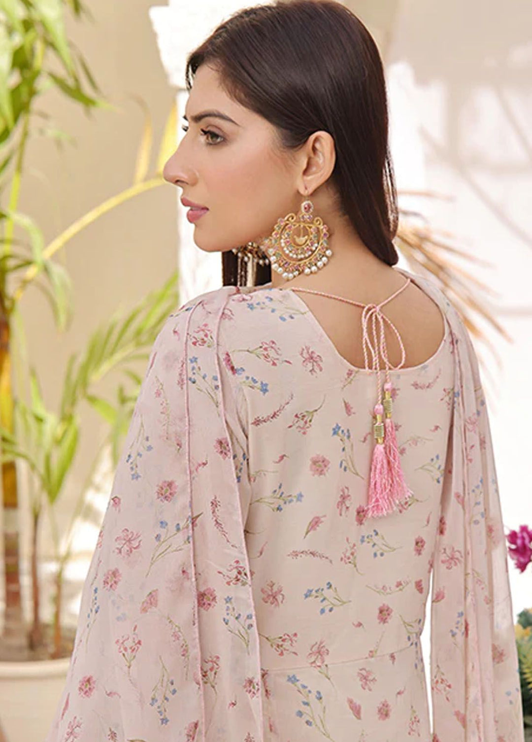 Nazmina Pret Fancy  3 Piece Suit Floral Frosted Fern