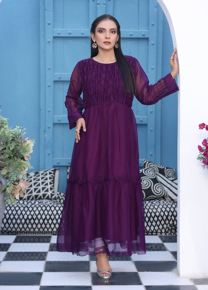 Nazmina Pret Fancy Chiffon Suit FR-363N Move Smock Long Maxi