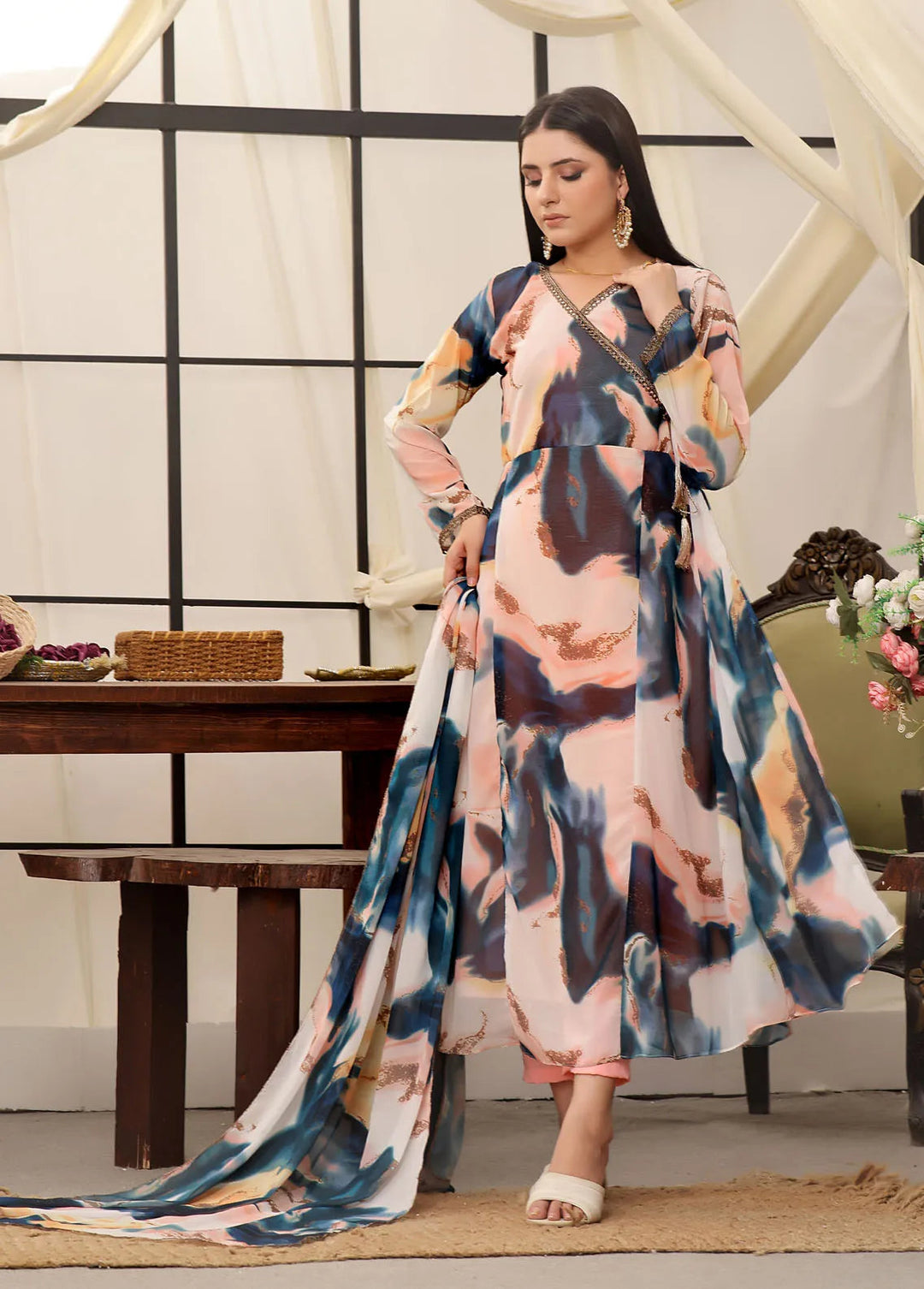 Nazmina Pret Fancy Chiffon 3 Piece Suit FRT-53 Splash Affair