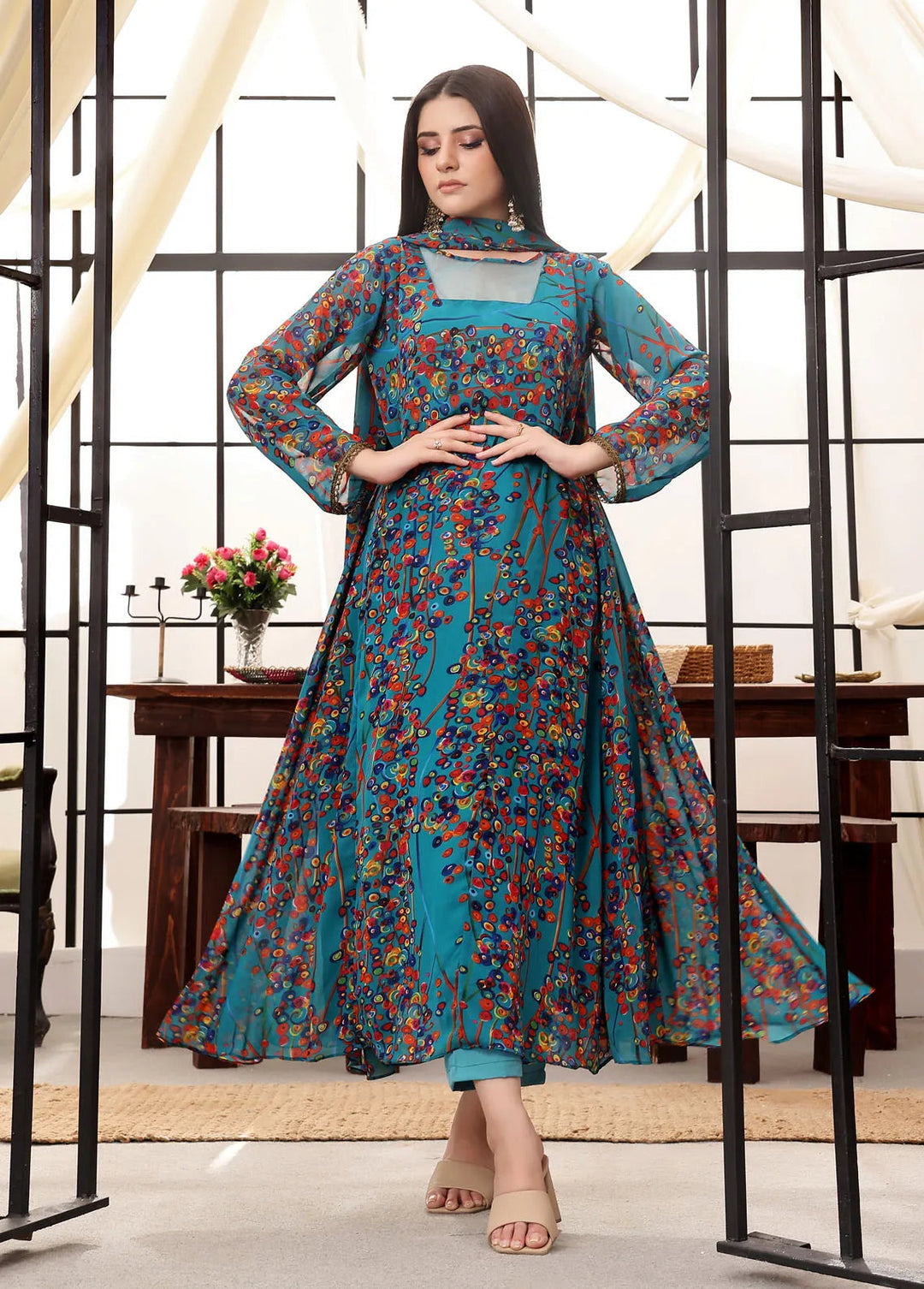 Nazmina Pret Fancy Chiffon 3 Piece Suit FRT-54 Mysterious Fairy
