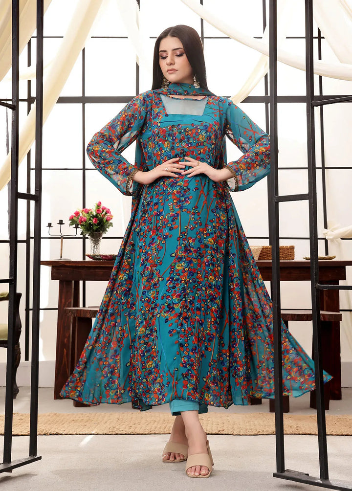 Nazmina Pret Fancy Chiffon 3 Piece Suit FRT-54 Mysterious Fairy