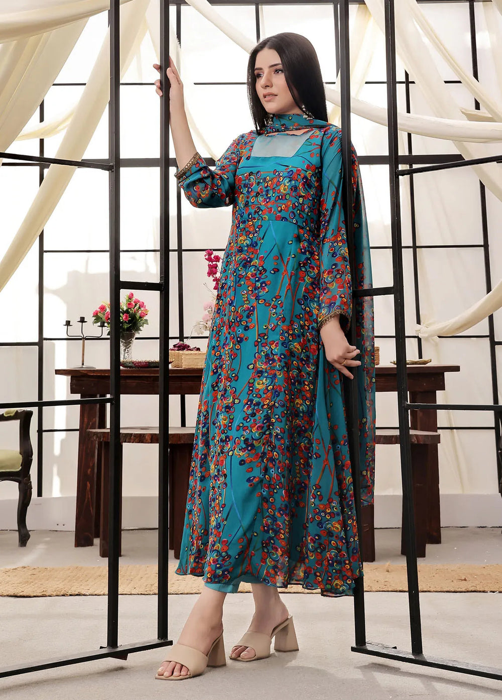 Nazmina Pret Fancy Chiffon 3 Piece Suit FRT-54 Mysterious Fairy
