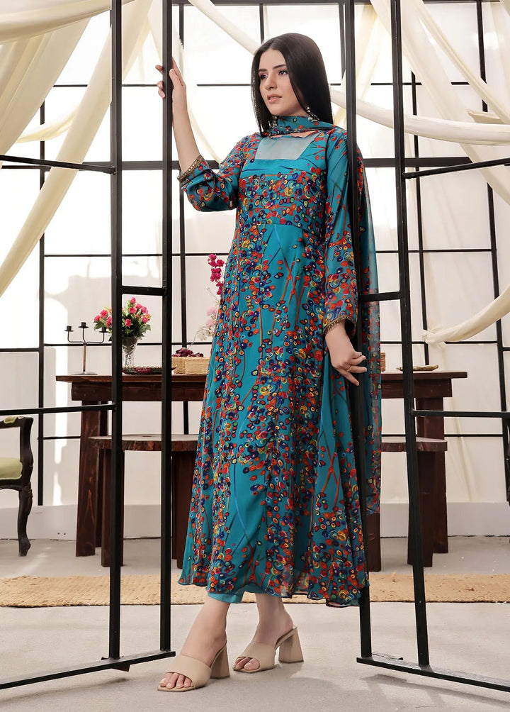 Nazmina Pret Fancy Chiffon 3 Piece Suit FRT-54 Mysterious Fairy