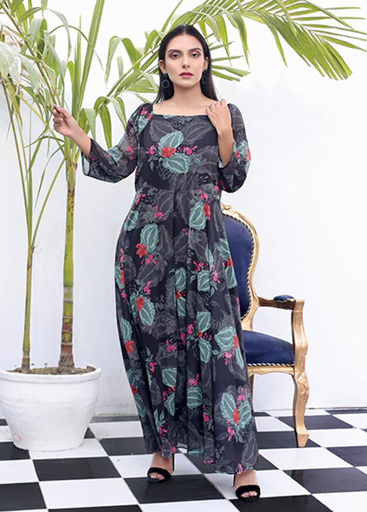 Nazmina Pret Fancy Chiffon Frock FR-738 Flint Abloom