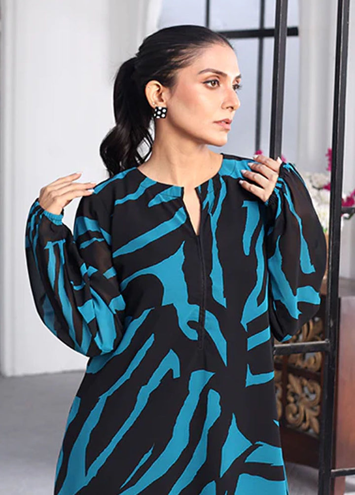 Nazmina Pret Fancy Chiffon Frock FR-743 Equiferus Print