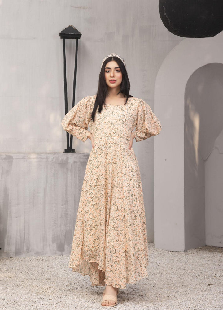 Nazmina Pret  Chiffon Frocks NZ23FM FR-538 Marigold Florals