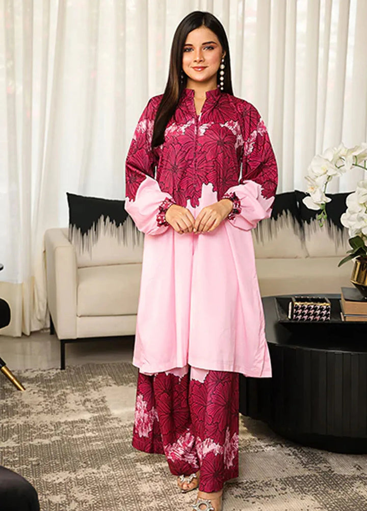 Nazmina Pret Printed Crepe 2 Piece Suit Andromeda Beauty ZA-10