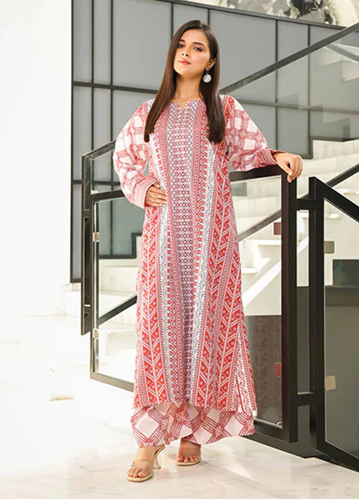 Nazmina Pret Printed Crepe 2 Piece Suit Astral Queen ZA-12