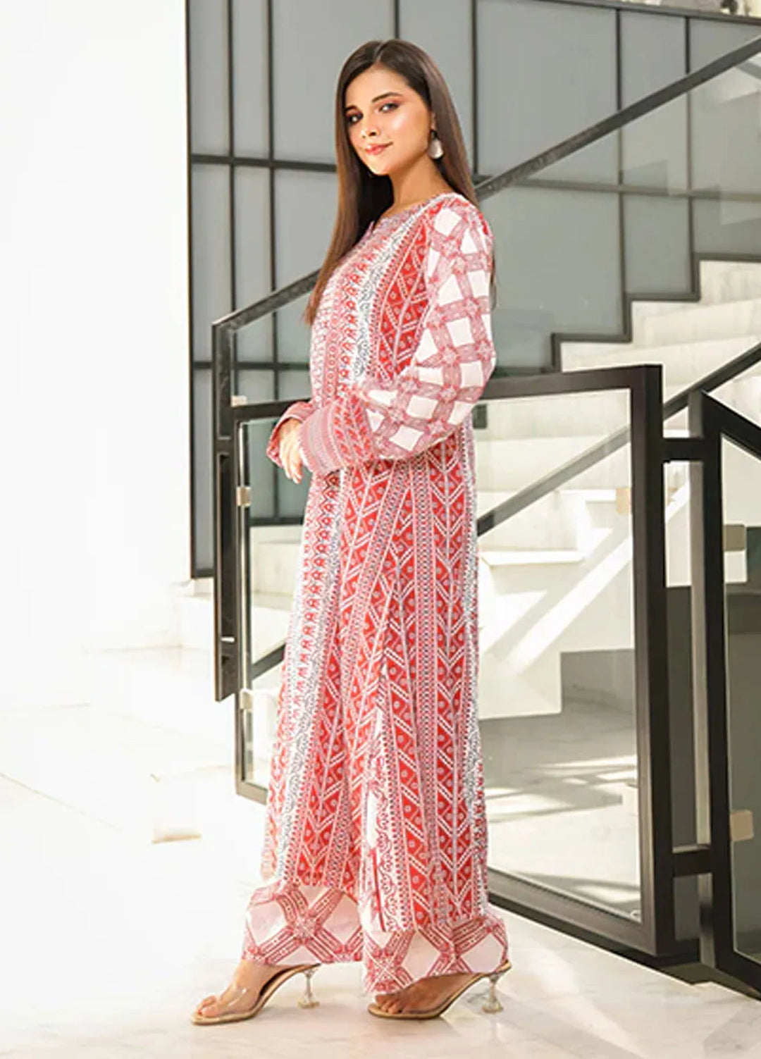 Nazmina Pret Printed Crepe 2 Piece Suit Astral Queen ZA-12