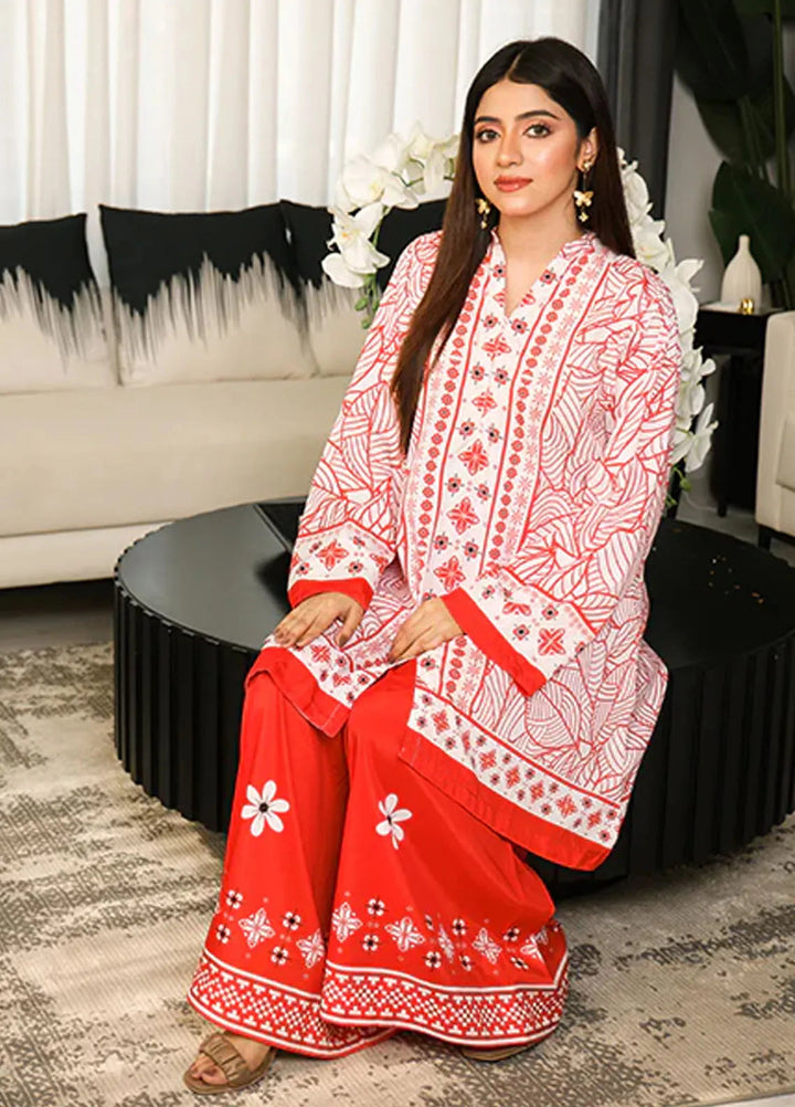 Nazmina Pret Printed Crepe 2 Piece Suit Lunar Luxe ZA-13