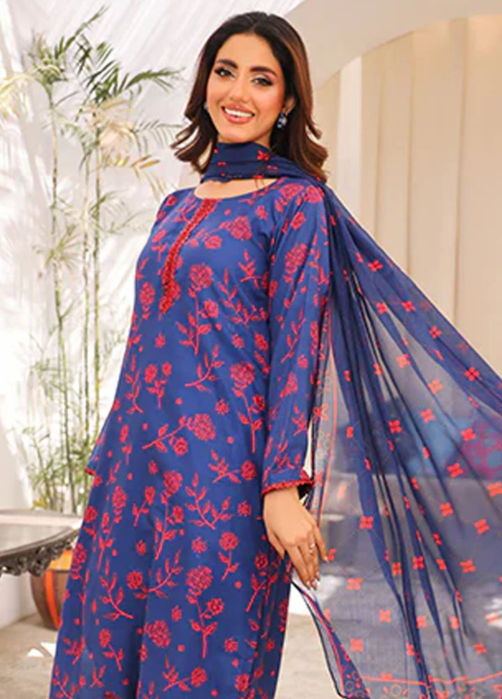 Nazmina Pret Printed Swiss Lawn 3 Piece Suit Brief Horizon