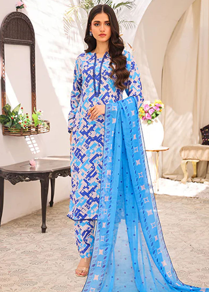 Nazmina Pret Printed Swiss Lawn 3 Piece Suit Impermanent Mirage