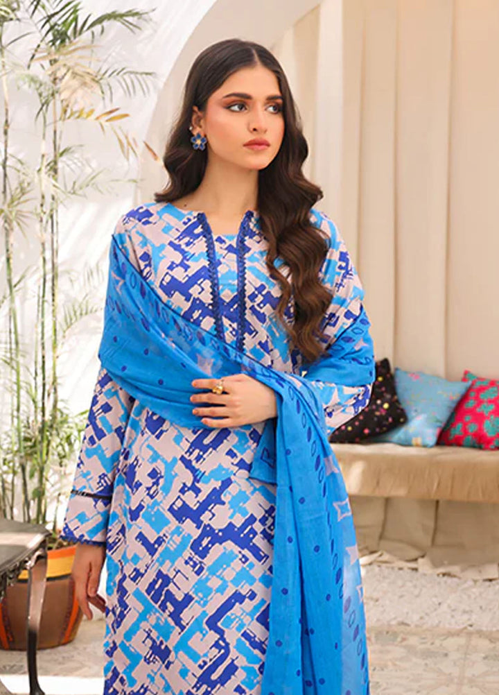 Nazmina Pret Printed Swiss Lawn 3 Piece Suit Impermanent Mirage