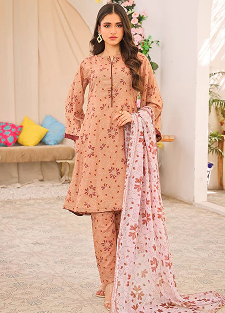 Nazmina Pret Printed Swiss Lawn 3 Piece Suit Passing Glow