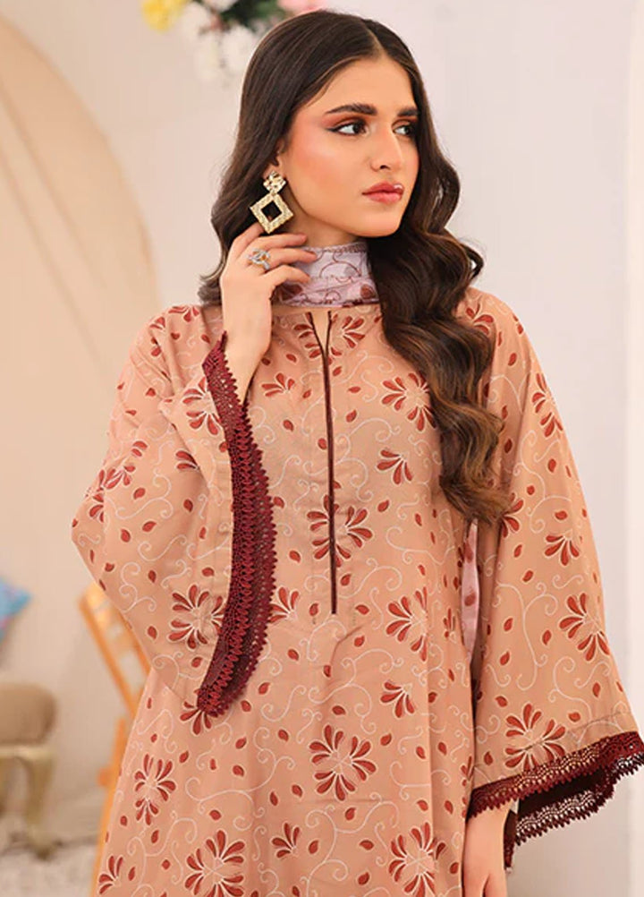 Nazmina Pret Printed Swiss Lawn 3 Piece Suit Passing Glow