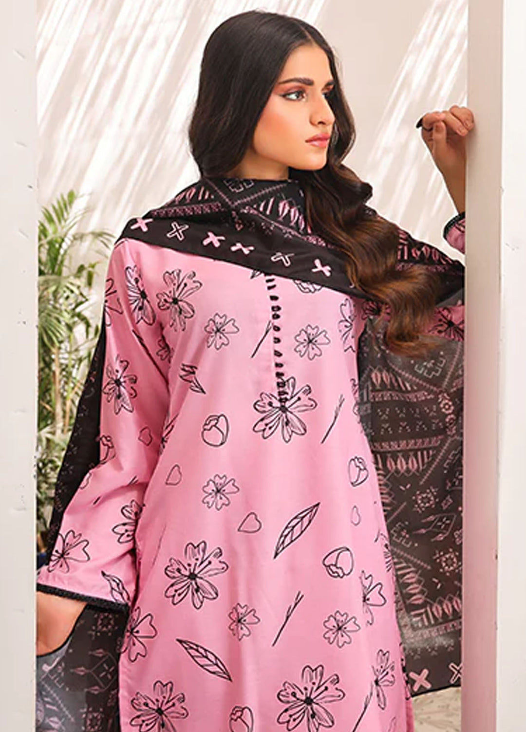 Nazmina Pret Printed Swiss Lawn 3 Piece Suit Soft Bloom