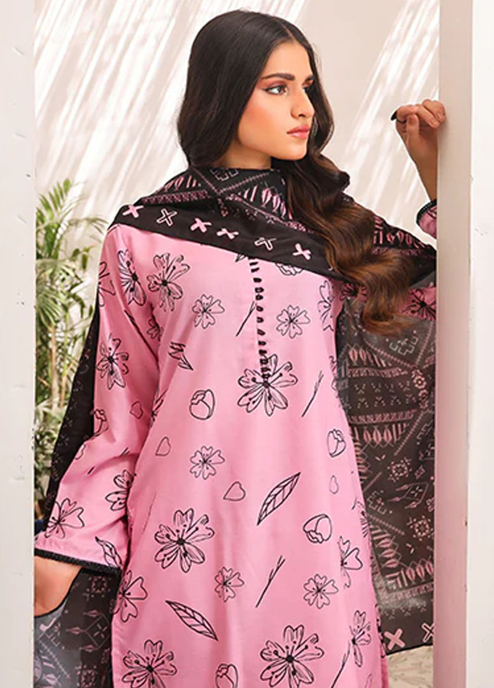 Nazmina Pret Printed Swiss Lawn 3 Piece Suit Soft Bloom