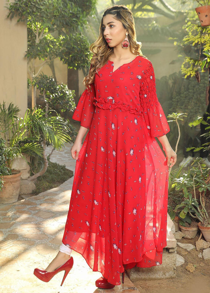 Nazmina Pret Casual Chiffon Shirt NZ22RW FR-545 Gold Florals