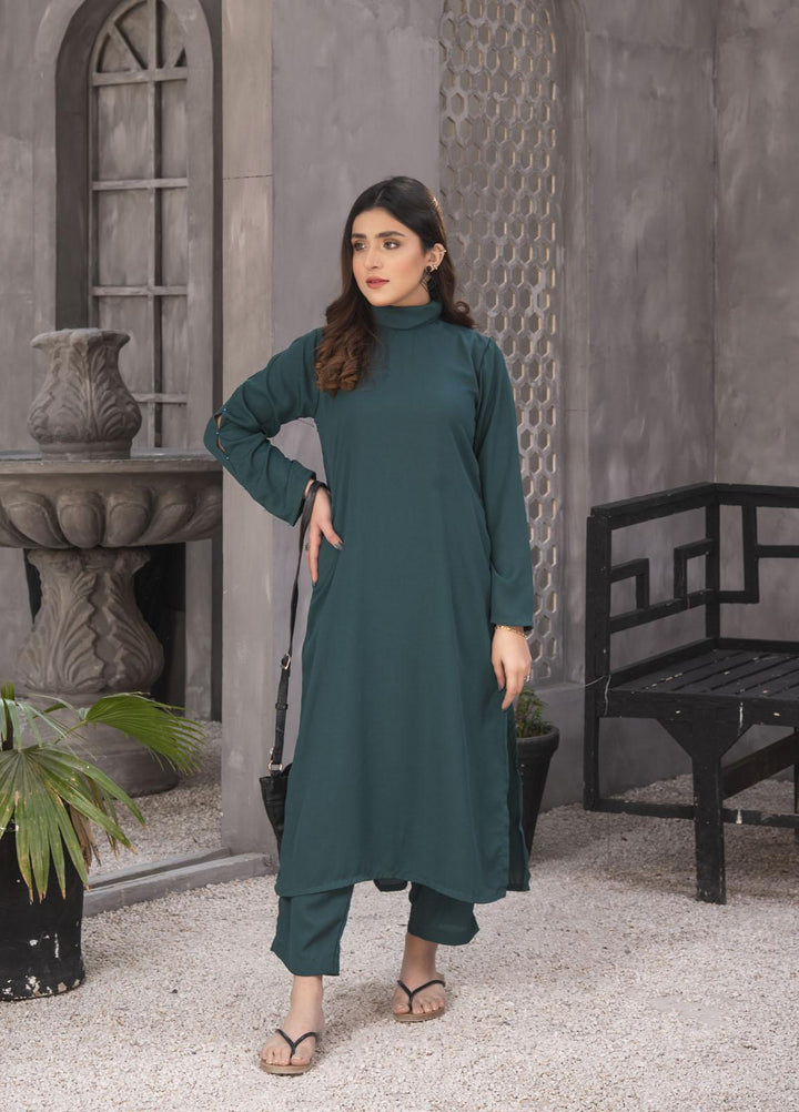 Nazmina Casual Pret  Georgette 2 Piece Dress NZ23SP KP-248 Green Jungle