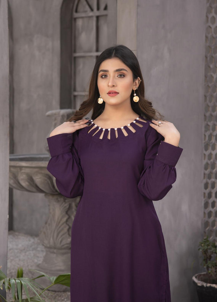 Nazmina Casual Pret  Georgette 2 Piece Dress NZ23SP KP-241 Purple Shark