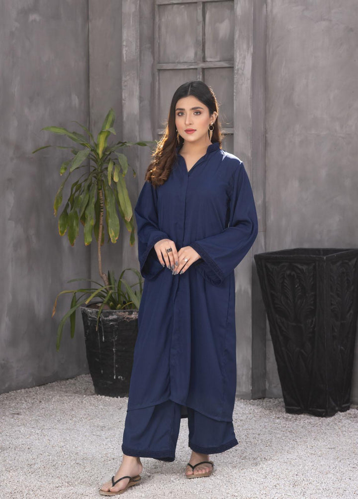 Nazmina Casual Pret  Georgette 2 Piece Dress NZ23SP KP-250 Midnight Blue