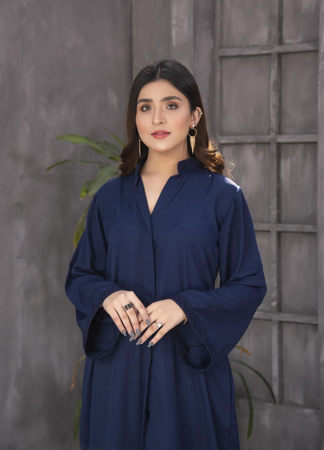 Nazmina Casual Pret  Georgette 2 Piece Dress NZ23SP KP-250 Midnight Blue