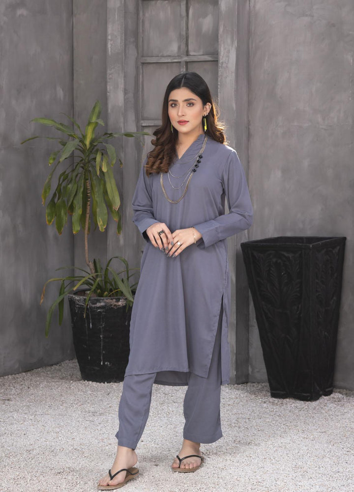 Nazmina Casual Pret  Georgette 2 Piece Dress NZ23SP KP-242 Metal