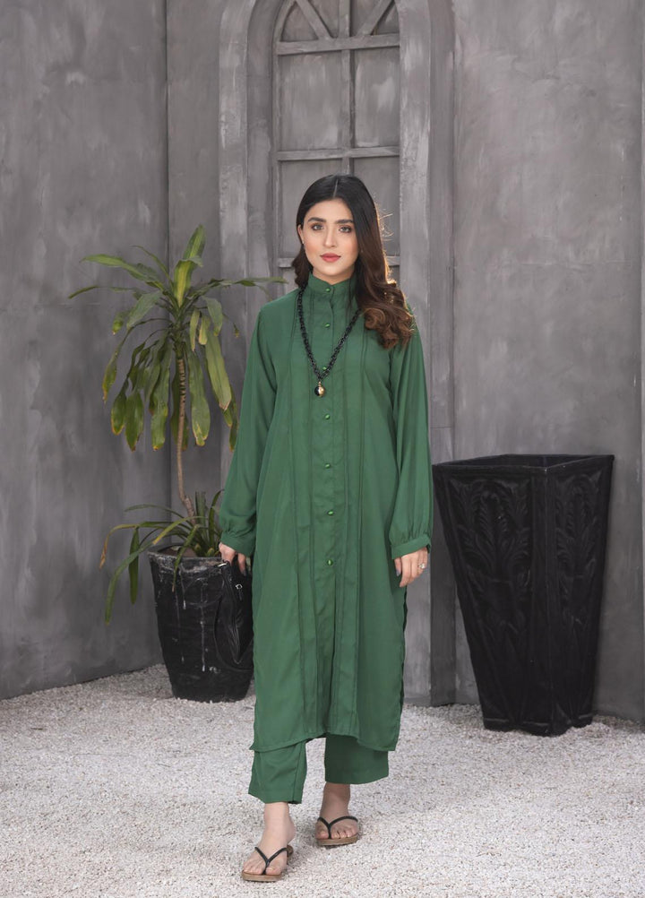 Nazmina Casual Pret  Georgette 2 Piece Dress NZ23SP KP-246 Green Shine