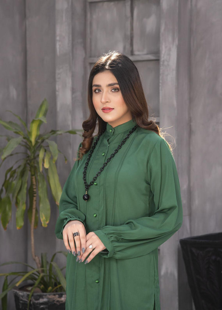 Nazmina Casual Pret  Georgette 2 Piece Dress NZ23SP KP-246 Green Shine