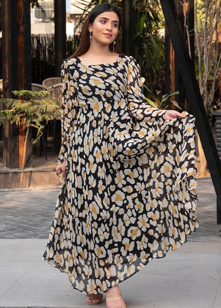 Nazmina Pret  Chiffon Western Dress NZ23TSN BANDHANI PRINT FR-576