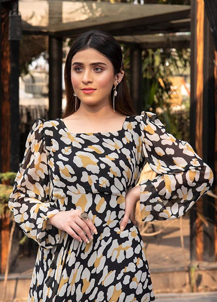 Nazmina Pret  Chiffon Western Dress NZ23TSN BANDHANI PRINT FR-576