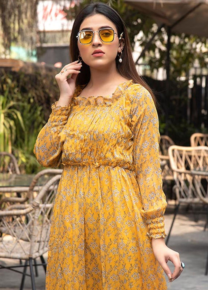 Nazmina Pret  Chiffon Western Dress NZ23TSN RELISH FLORALS FR-580