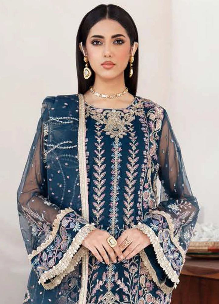Nazneen by Avyana  Embroidered Net Suit Unstitched 4 Piece AV24N Zaira - Formal Collection