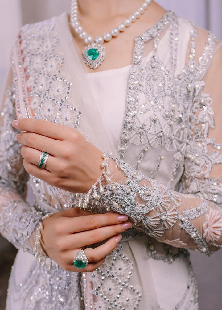 Nazni By Saira Rizwan Embroidered Net Suits Unstitched 3 Piece SR22N SR-01 MALIA - Luxury Collection