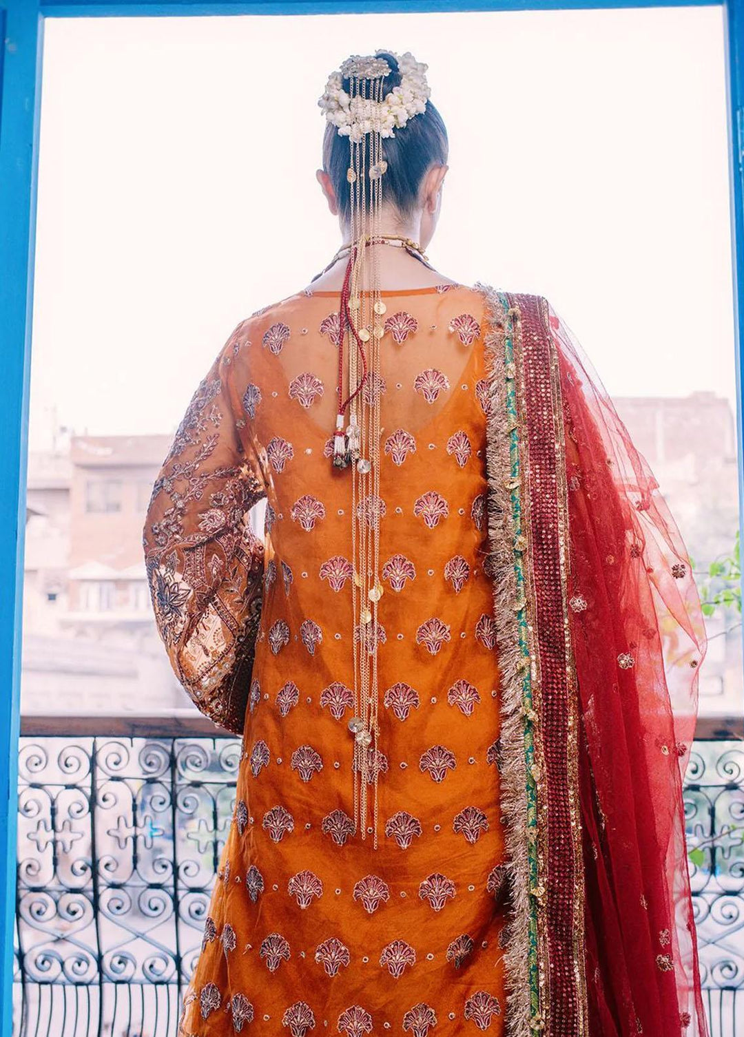 Nazni By Saira Rizwan Embroidered Organza Suits Unstitched 3 Piece SR22N SR-03 SAHAR - Luxury Collection