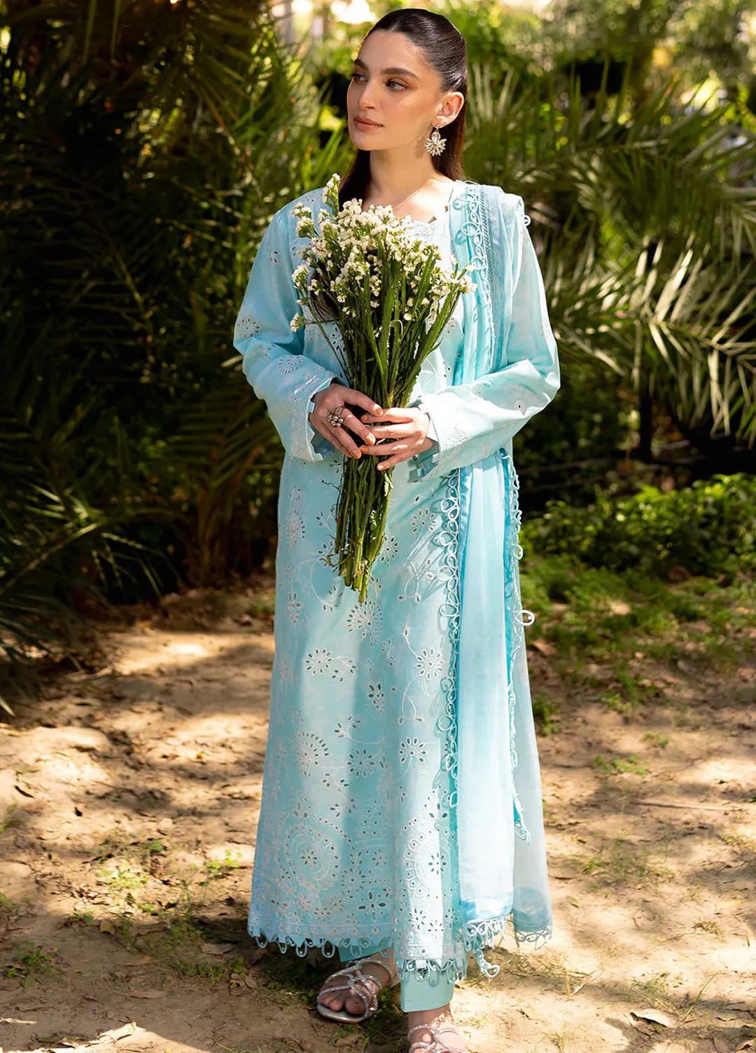 Neeshay Embroidered Lawn Suit Unstitched 3 Piece NSH24P Oasis - Summer Collection