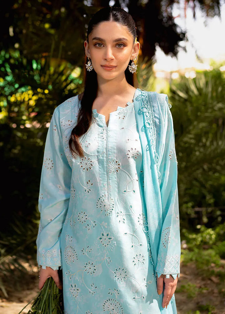 Neeshay Embroidered Lawn Suit Unstitched 3 Piece NSH24P Oasis - Summer Collection