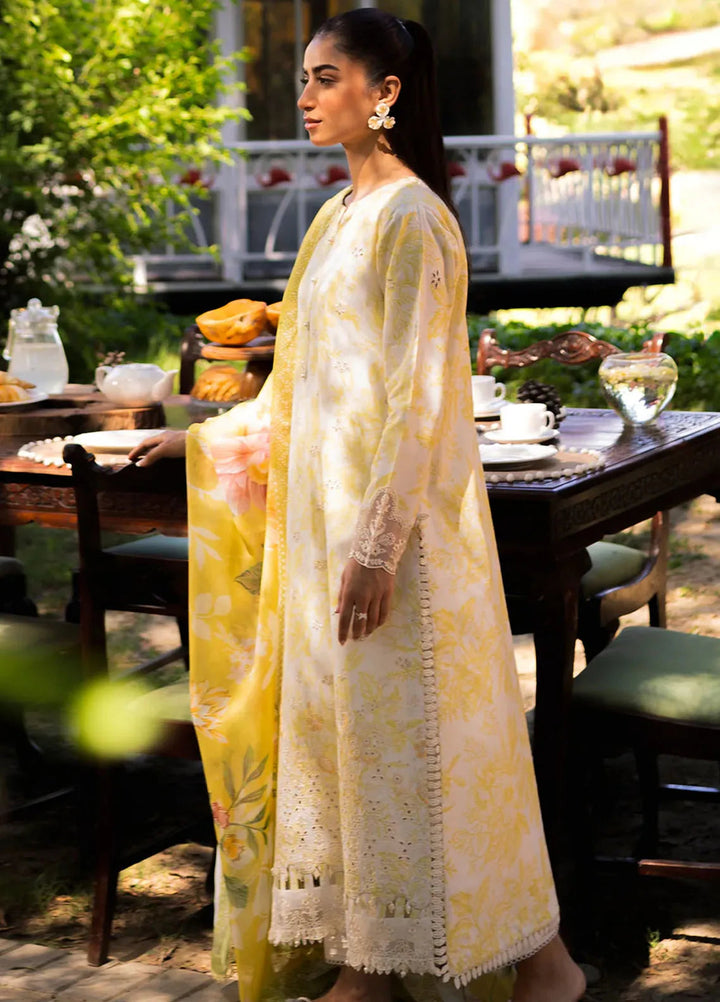 Neeshay Embroidered Lawn Suit Unstitched 3 Piece NSH24P Olivine - Summer Collection