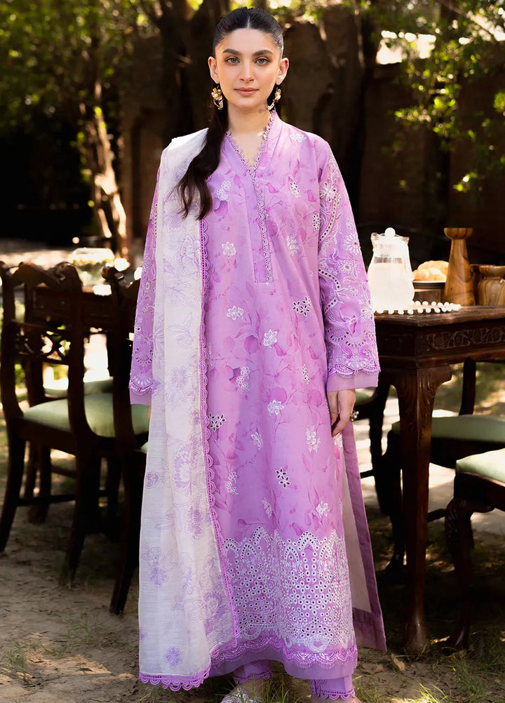 Neeshay Embroidered Lawn Suit Unstitched 3 Piece NSH24P Petal - Summer Collection