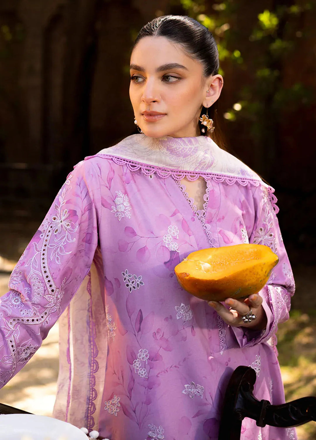 Neeshay Embroidered Lawn Suit Unstitched 3 Piece NSH24P Petal - Summer Collection