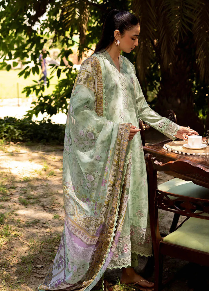 Neeshay Embroidered Lawn Suit Unstitched 3 Piece NSH24P Sage Brush - Summer Collection