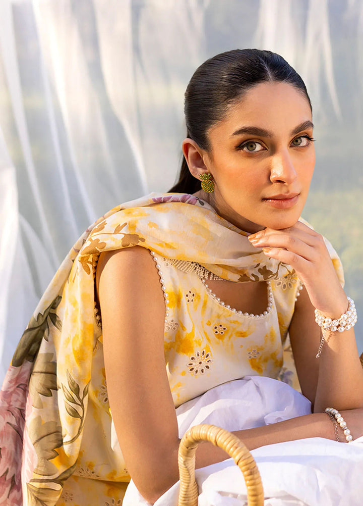 Neeshay Embroidered Lawn Suit Unstitched 3 Piece NSH24P Sunsplash - Summer Collection