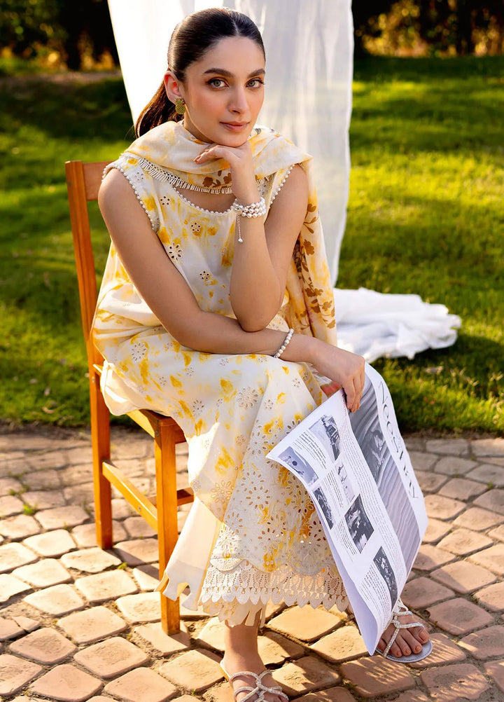 Neeshay Embroidered Lawn Suit Unstitched 3 Piece NSH24P Sunsplash - Summer Collection