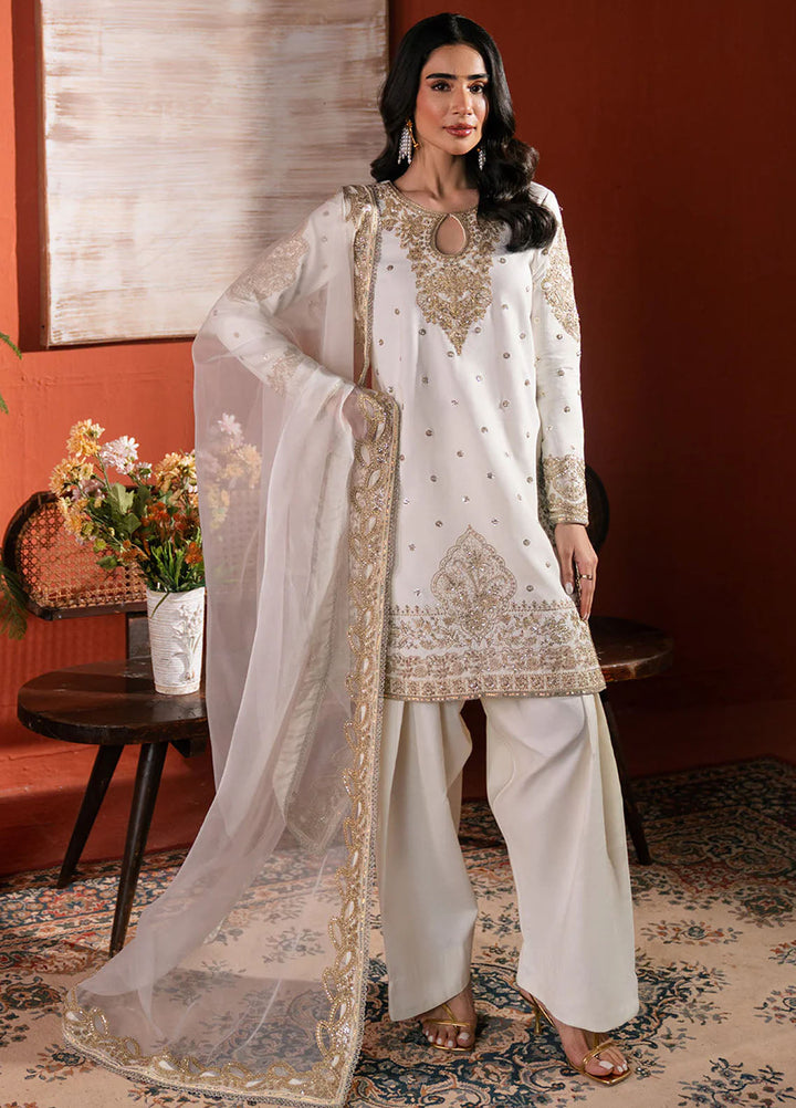 Neeshay Pret Embroidered Raw Silk 3 Piece Suit RS-02