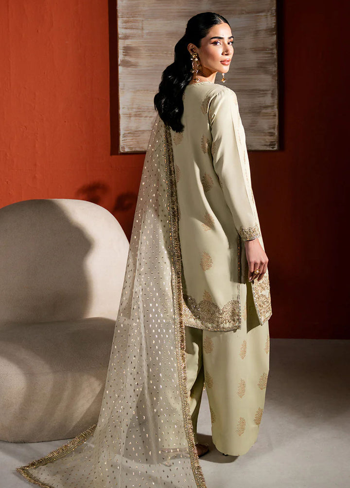 Neeshay Pret Embroidered Raw Silk 3 Piece Suit RS-03