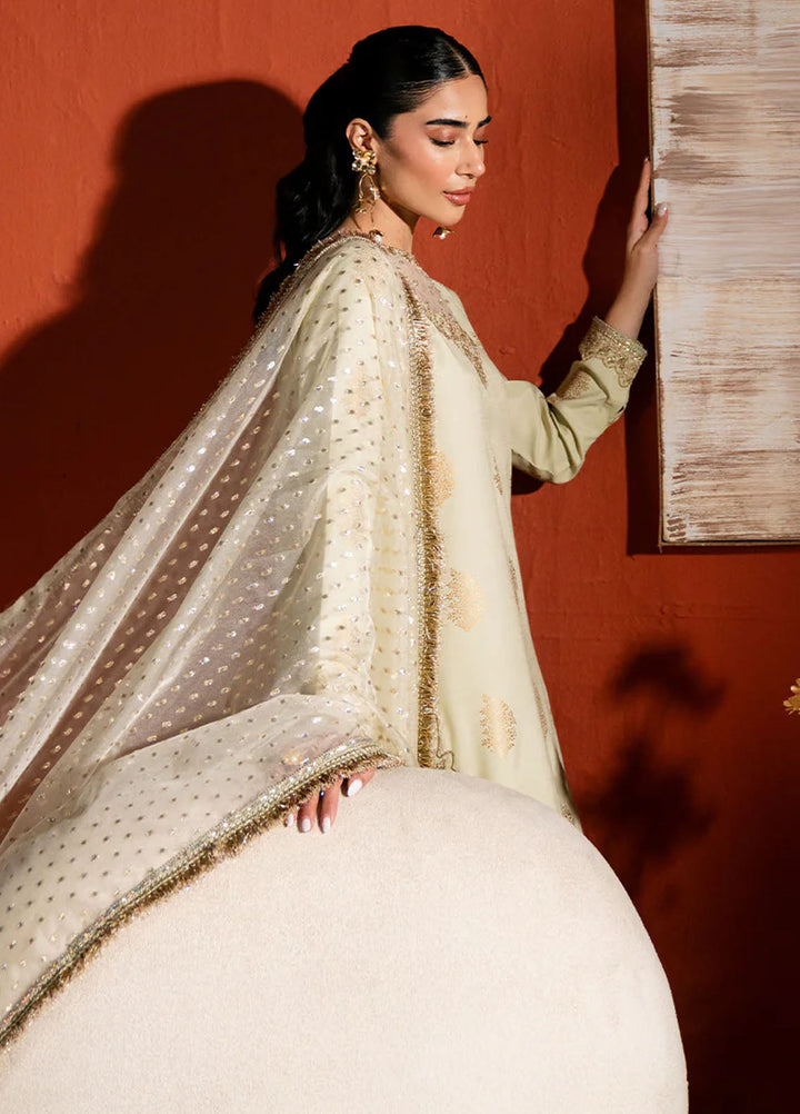 Neeshay Pret Embroidered Raw Silk 3 Piece Suit RS-03