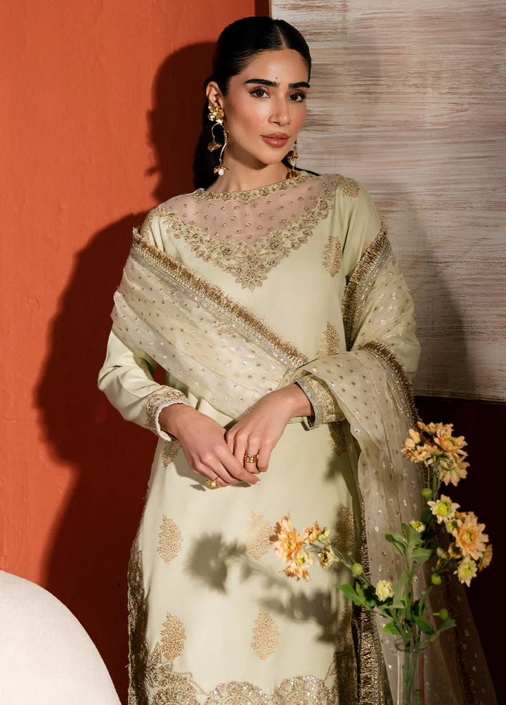 Neeshay Pret Embroidered Raw Silk 3 Piece Suit RS-03