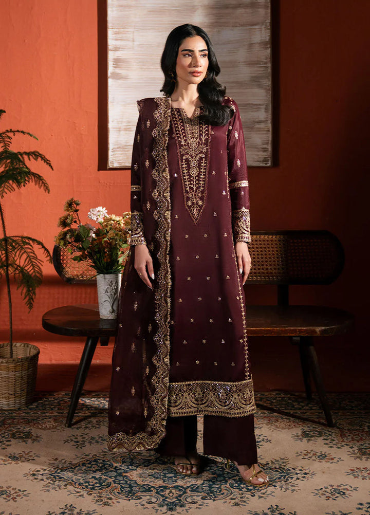 Neeshay Pret Embroidered Raw Silk 3 Piece Suit RS-06