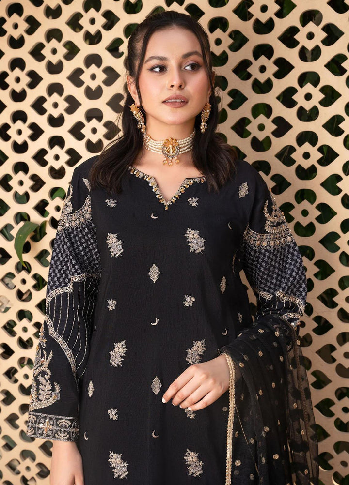 Shurooq Pret Embroidered Raw Silk 3 Piece Suit Laila