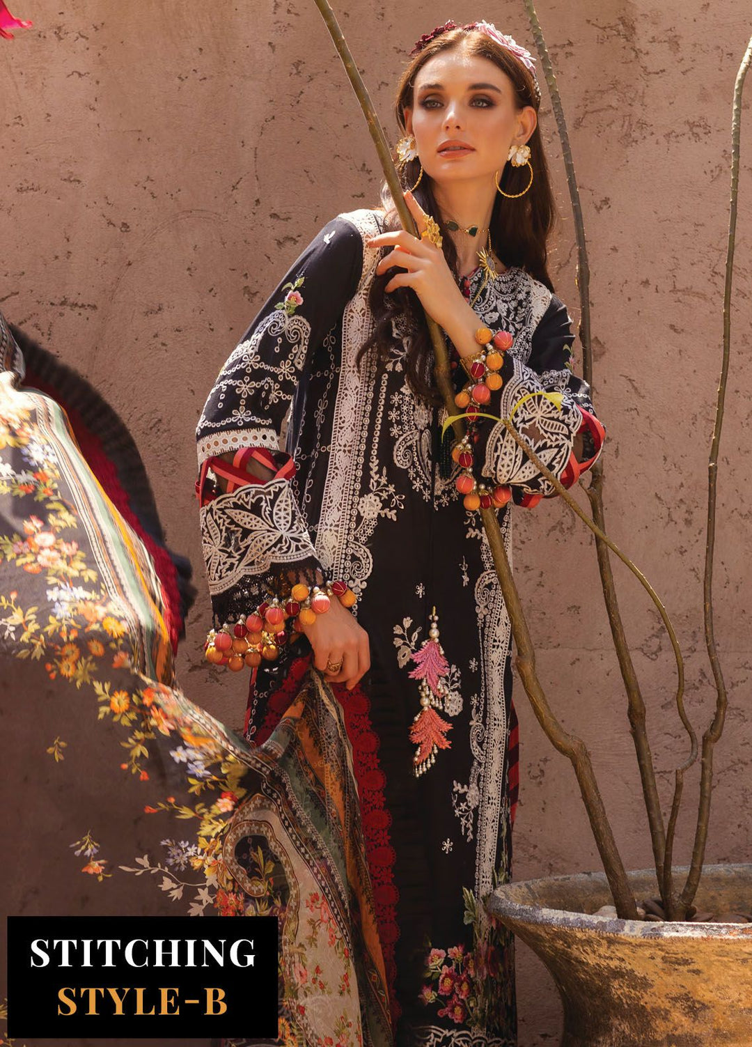 Neroli By Annus Abrar Embroidered Lawn Suit Unstitched 3 Piece ABR24NL AA-NLL24-01 - Luxury Summer Collection